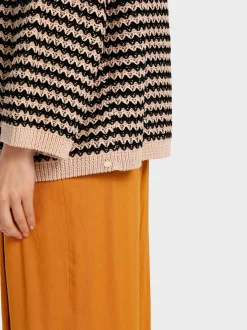 Marc Cain Jacken|Strick-CARDIGAN IM MUSTERMIX “RETHINK TOGETHER” soft rose