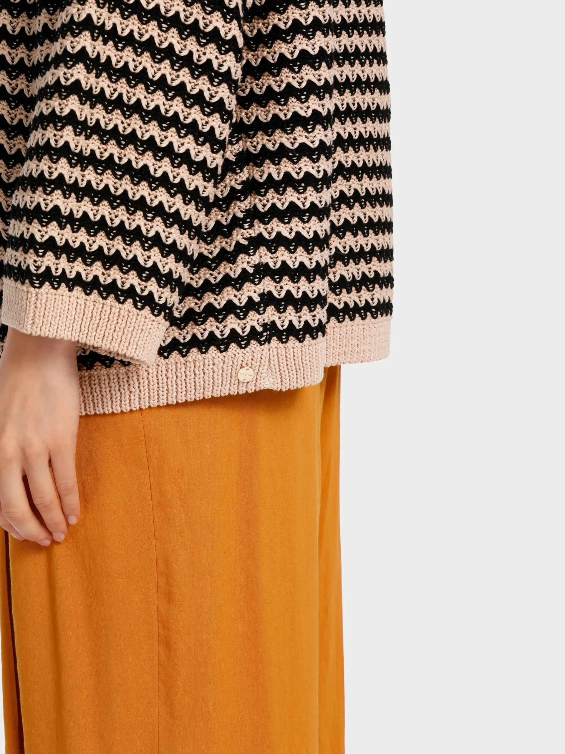 Marc Cain Jacken|Strick-CARDIGAN IM MUSTERMIX “RETHINK TOGETHER” soft rose