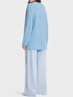 Marc Cain Jacken|Strick-CARDIGAN IN DEUTSCHLAND GESTRICKT soft summer sky