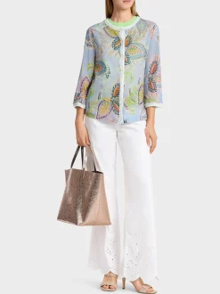 Marc Cain Jacken|Strick-CARDIGAN KNITTED IN GERMANY deep summer sky