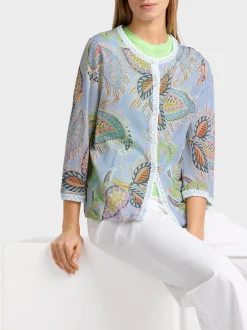 Marc Cain Jacken|Strick-CARDIGAN KNITTED IN GERMANY deep summer sky