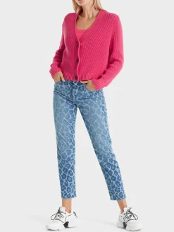 Marc Cain Jacken-CARDIGAN KNITTED IN GERMANY super pink