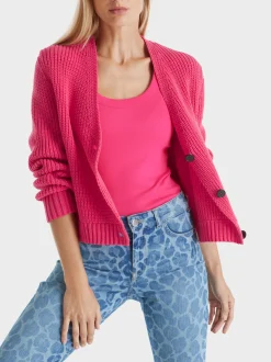 Marc Cain Jacken-CARDIGAN KNITTED IN GERMANY super pink