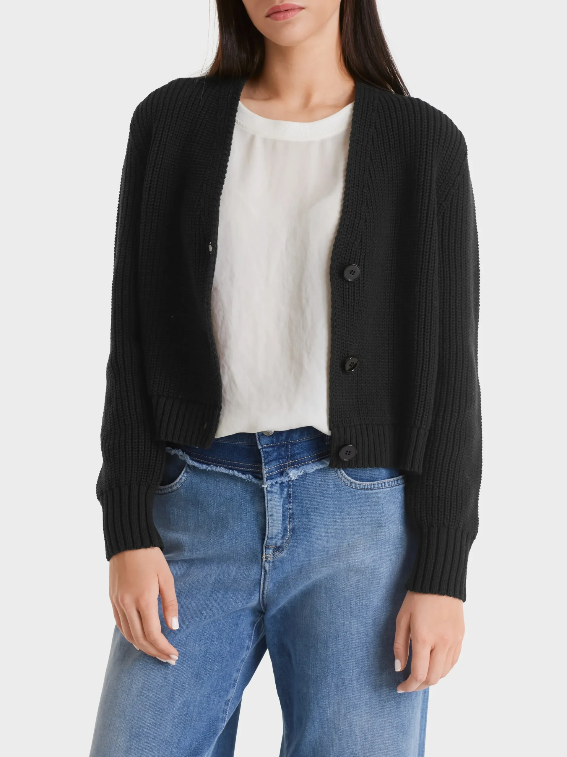 Marc Cain Jacken-CARDIGAN KNITTED IN GERMANY black