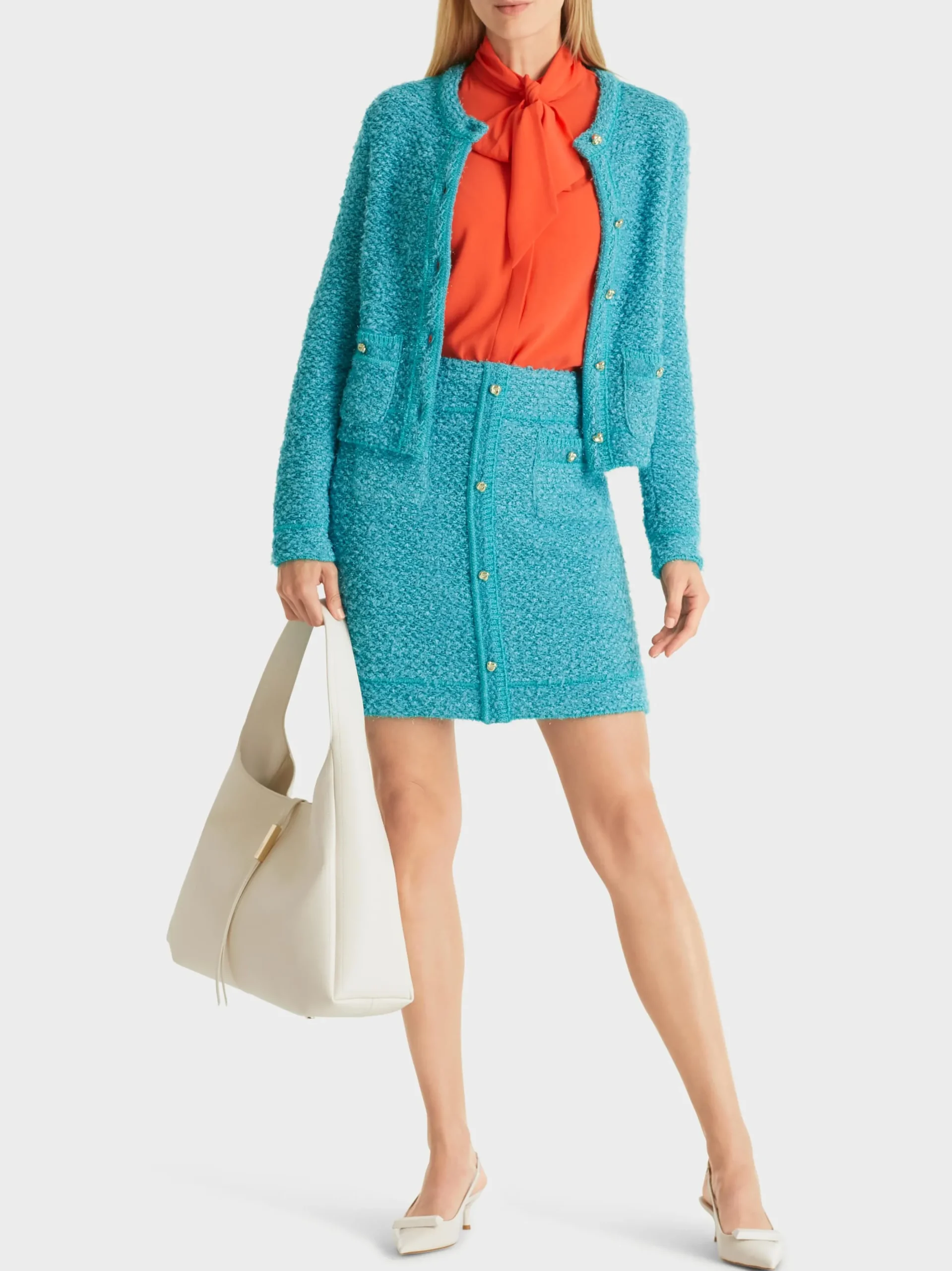 Marc Cain Jacken|Strick-CARDIGAN KNITTED IN GERMANY deep tourmaline