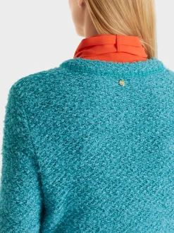 Marc Cain Jacken|Strick-CARDIGAN KNITTED IN GERMANY deep tourmaline
