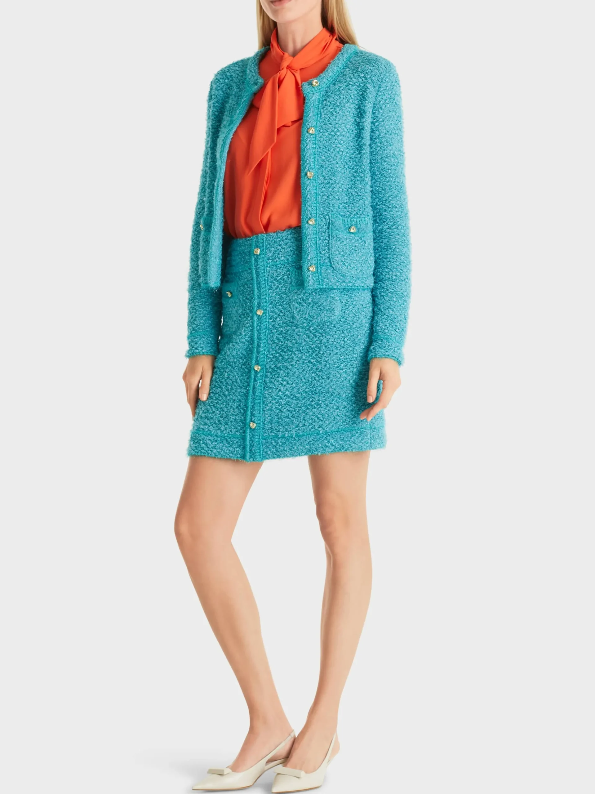 Marc Cain Jacken|Strick-CARDIGAN KNITTED IN GERMANY deep tourmaline