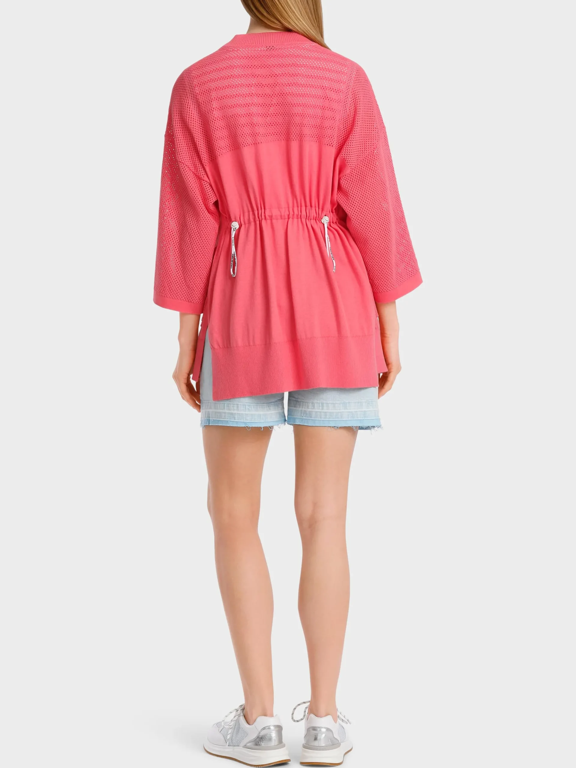 Marc Cain Jacken|Strick-CARDIGAN MIT LOCHINSERT light neon red