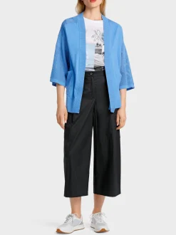 Marc Cain Jacken-CARDIGAN MIT LOCHINSERT bright azure