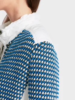 Marc Cain Jacken|Strick-CARDIGAN MIT ZIPP KNITTED IN GERMANY bright royal blue