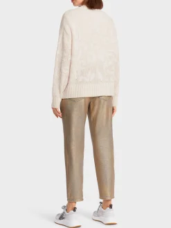 Marc Cain Jacken|Strick-CARDIGAN MT ALPAKA – KNITTED IN GERMANY soft moon rock