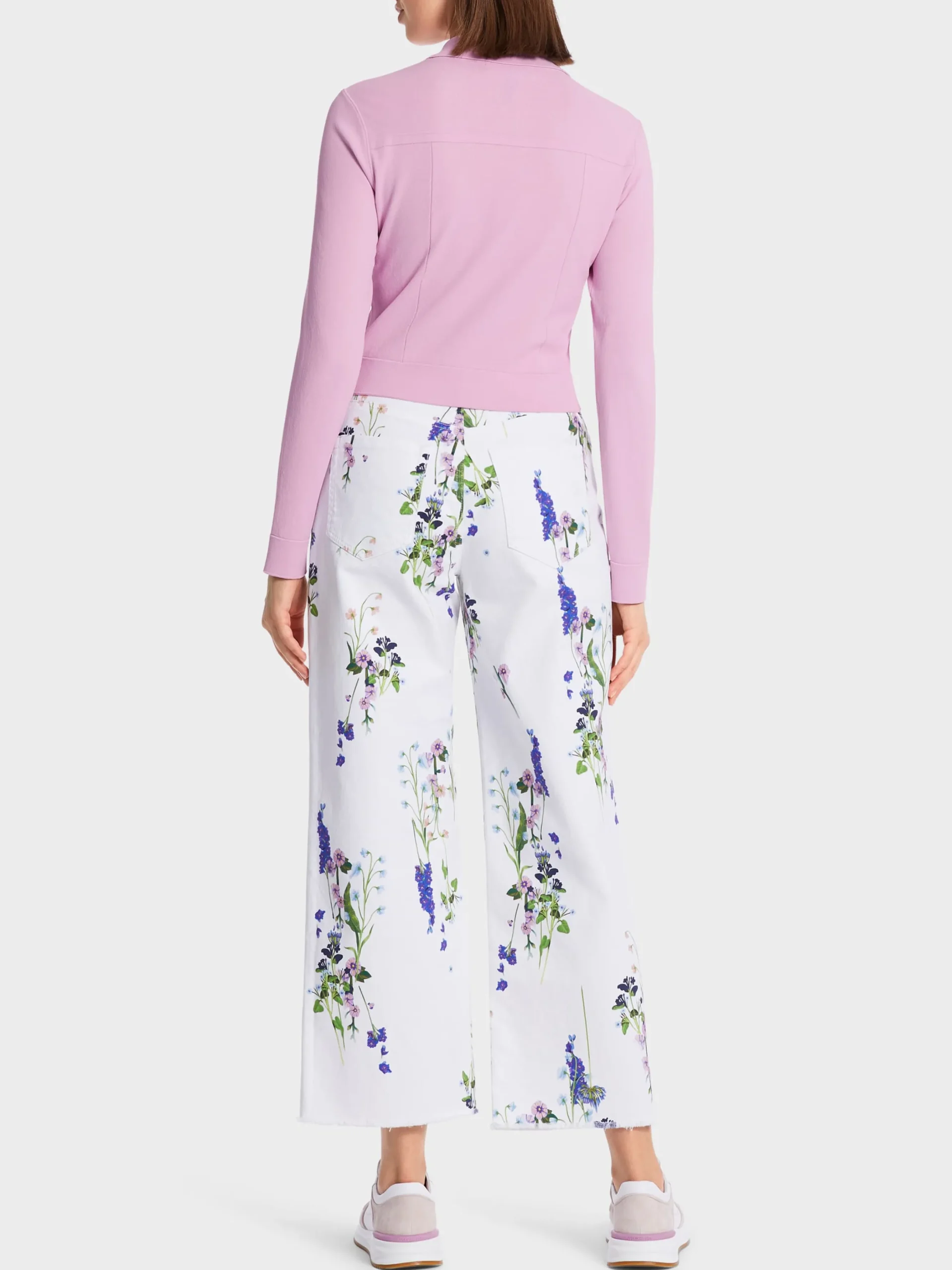 Marc Cain Jacken|Strick-CARDIGAN "RETHINK TOGETHER" pink lavender