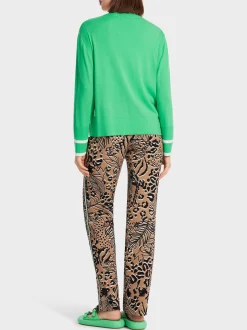 Marc Cain Jacken|Strick-CARDIGAN "RETHINK TOGETHER" new neon green