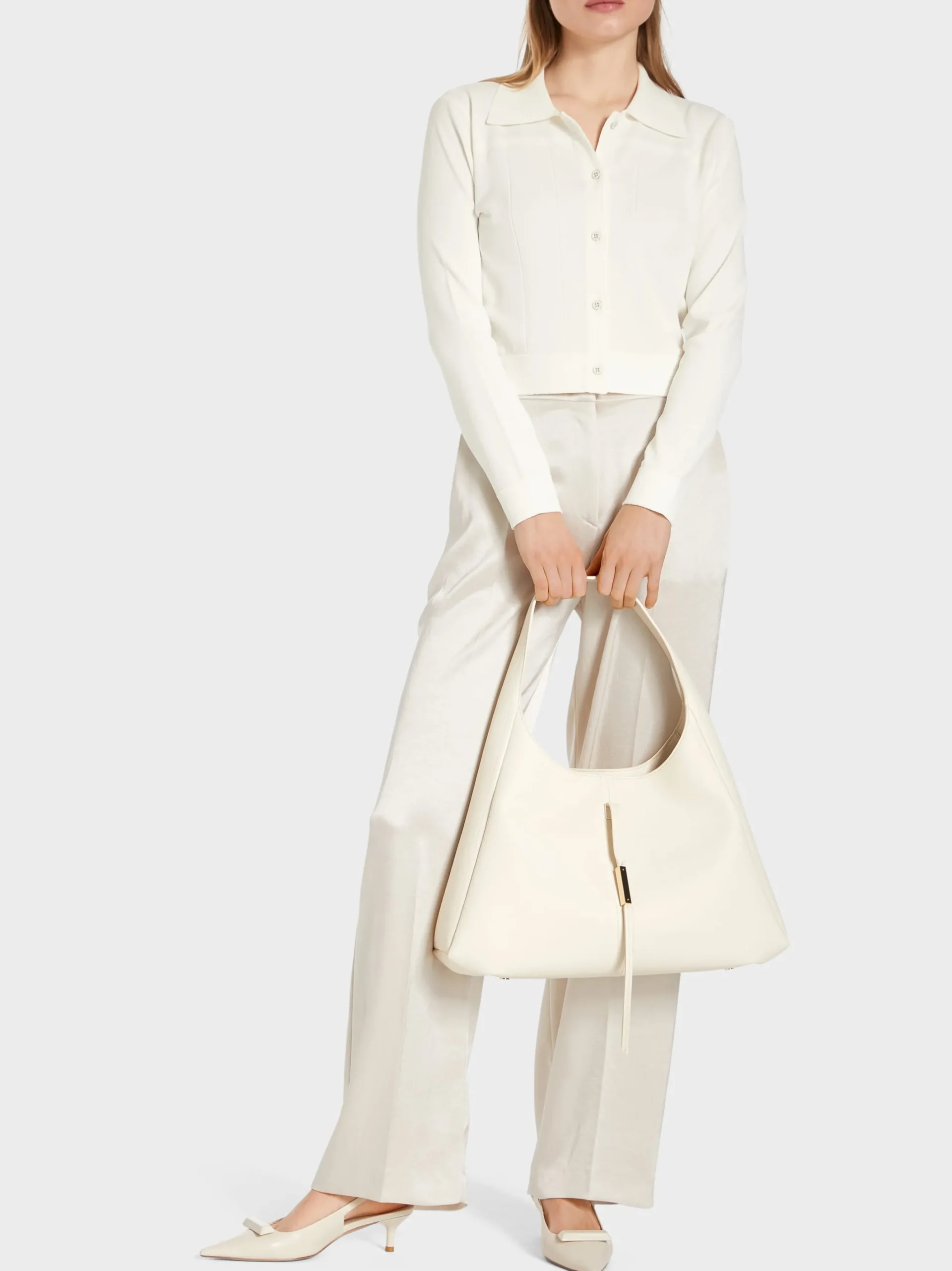 Marc Cain Jacken|Strick-CARDIGAN "RETHINK TOGETHER" off-white