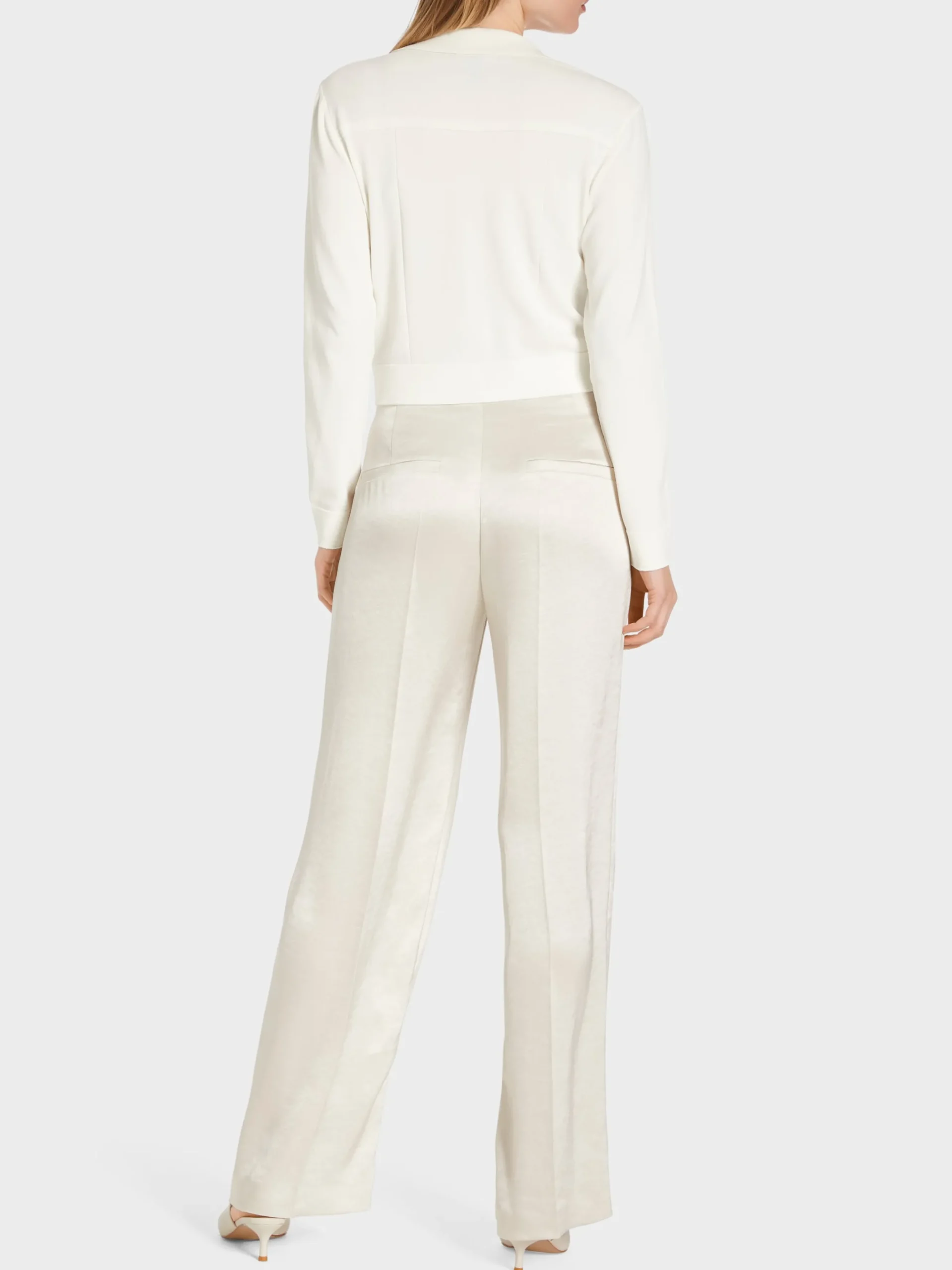 Marc Cain Jacken|Strick-CARDIGAN "RETHINK TOGETHER" off-white