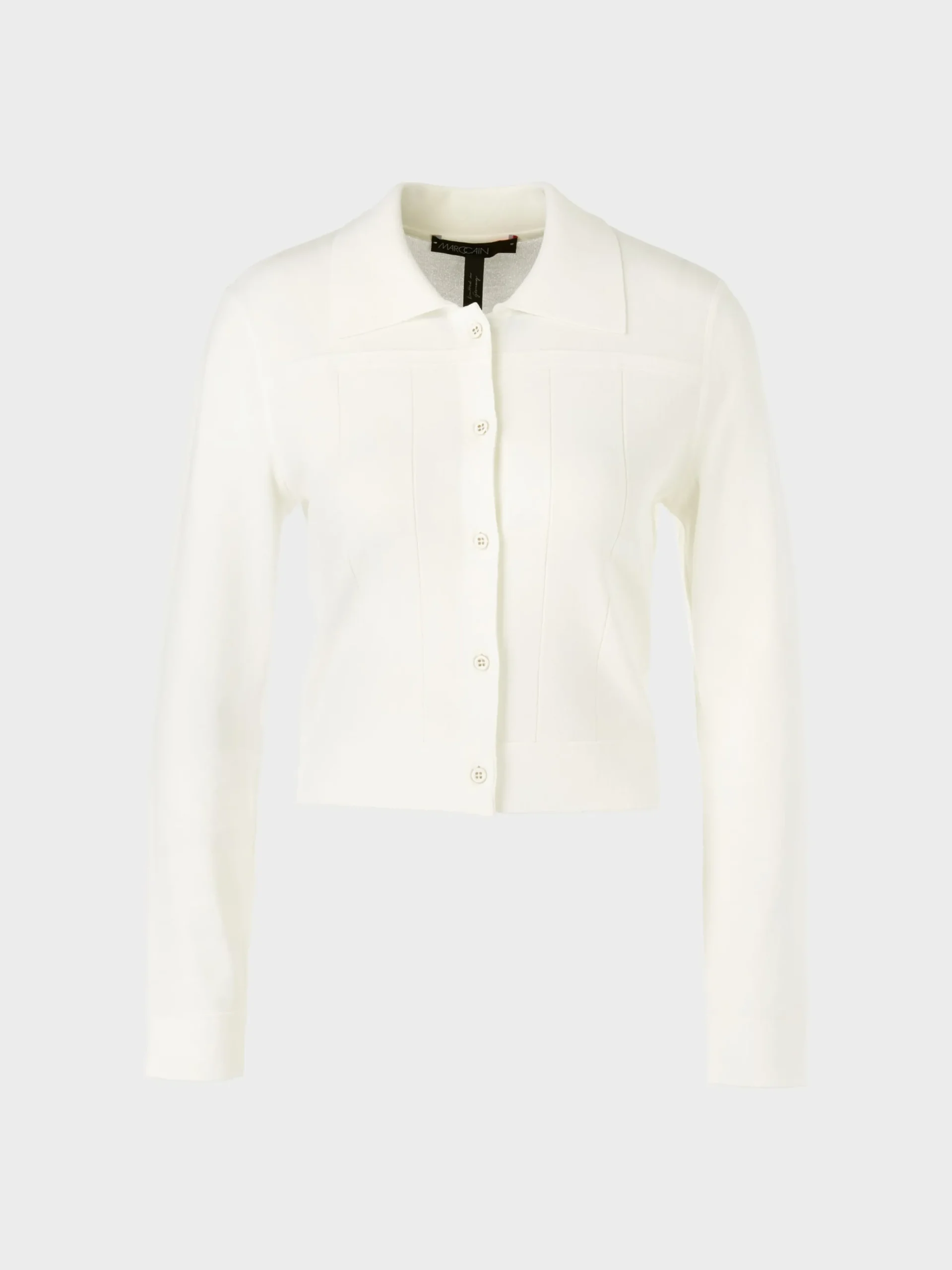 Marc Cain Jacken|Strick-CARDIGAN "RETHINK TOGETHER" off-white