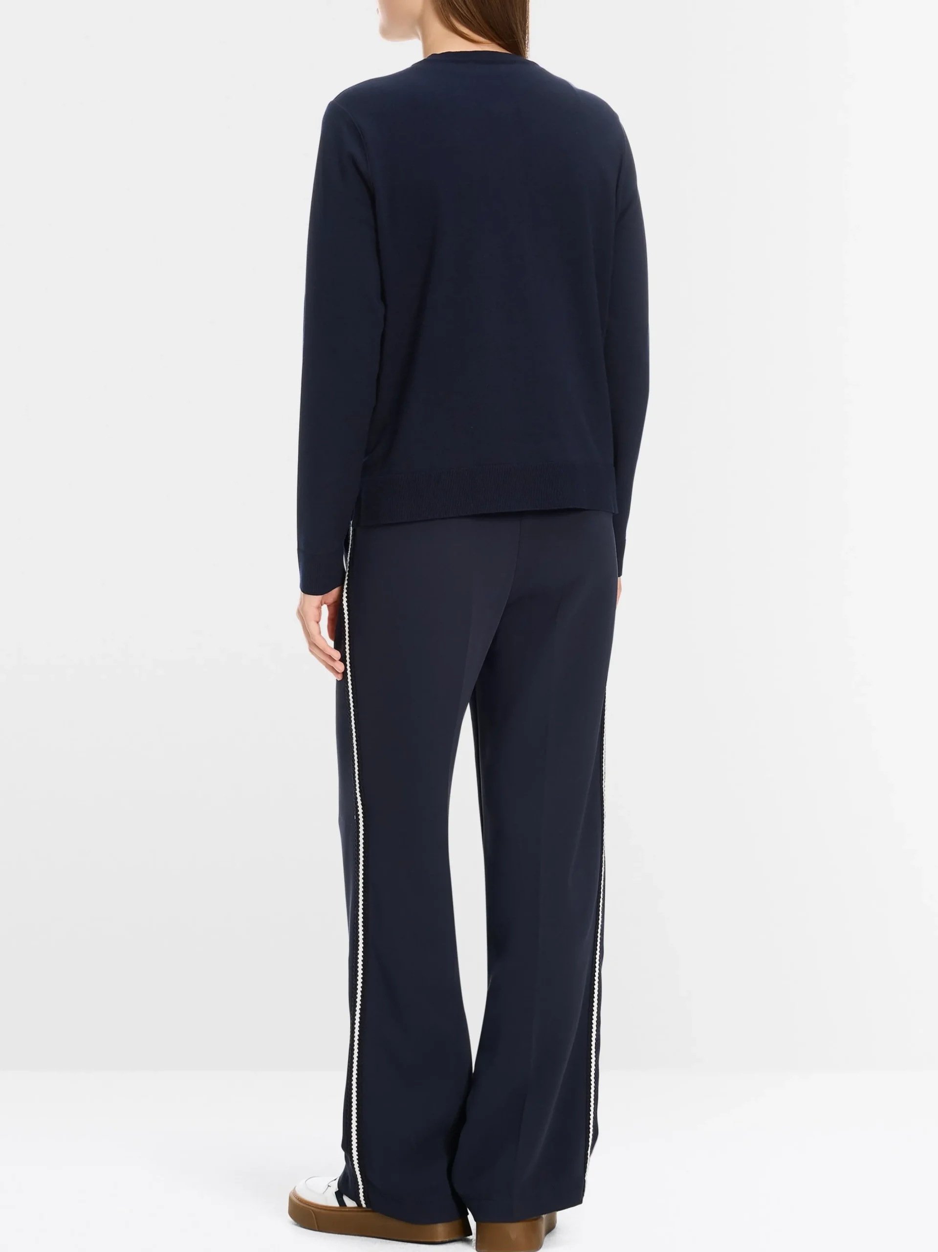 Marc Cain Jacken|Strick-CARDIGAN "RETHINK TOGETHER" midnight blue