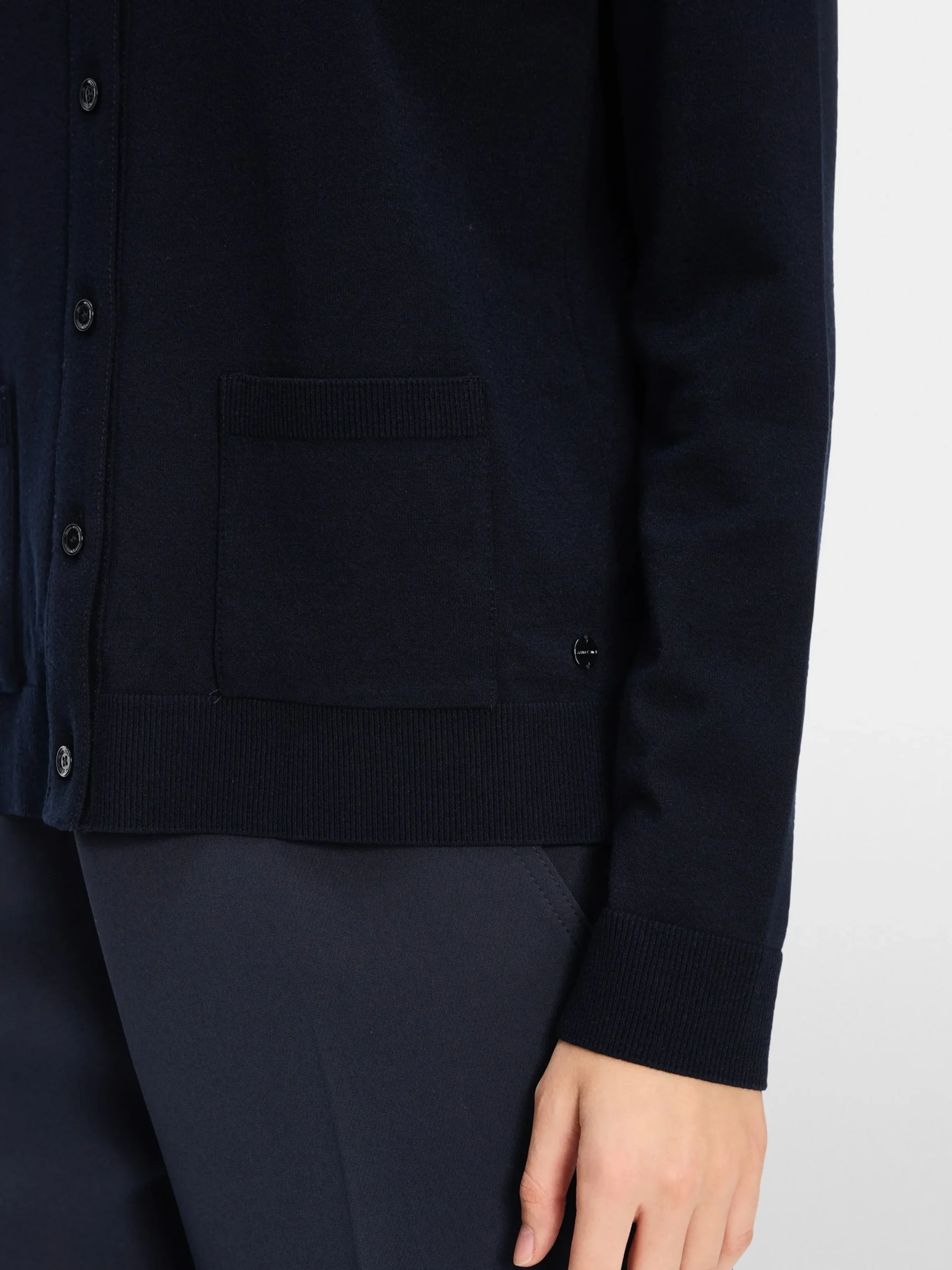 Marc Cain Jacken|Strick-CARDIGAN "RETHINK TOGETHER" midnight blue