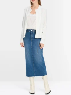 Marc Cain Jacken|Strick-CARDIGAN "RETHINK TOGETHER" off-white