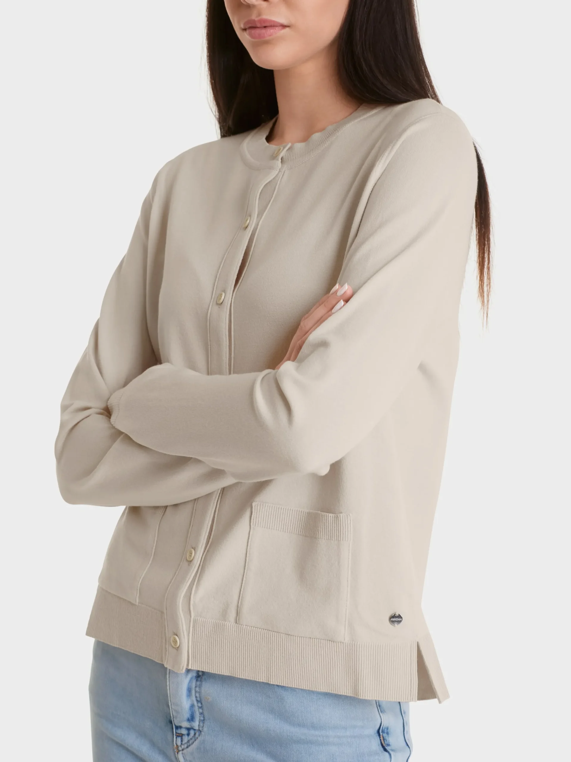Marc Cain Jacken-CARDIGAN "RETHINK TOGETHER" smoke