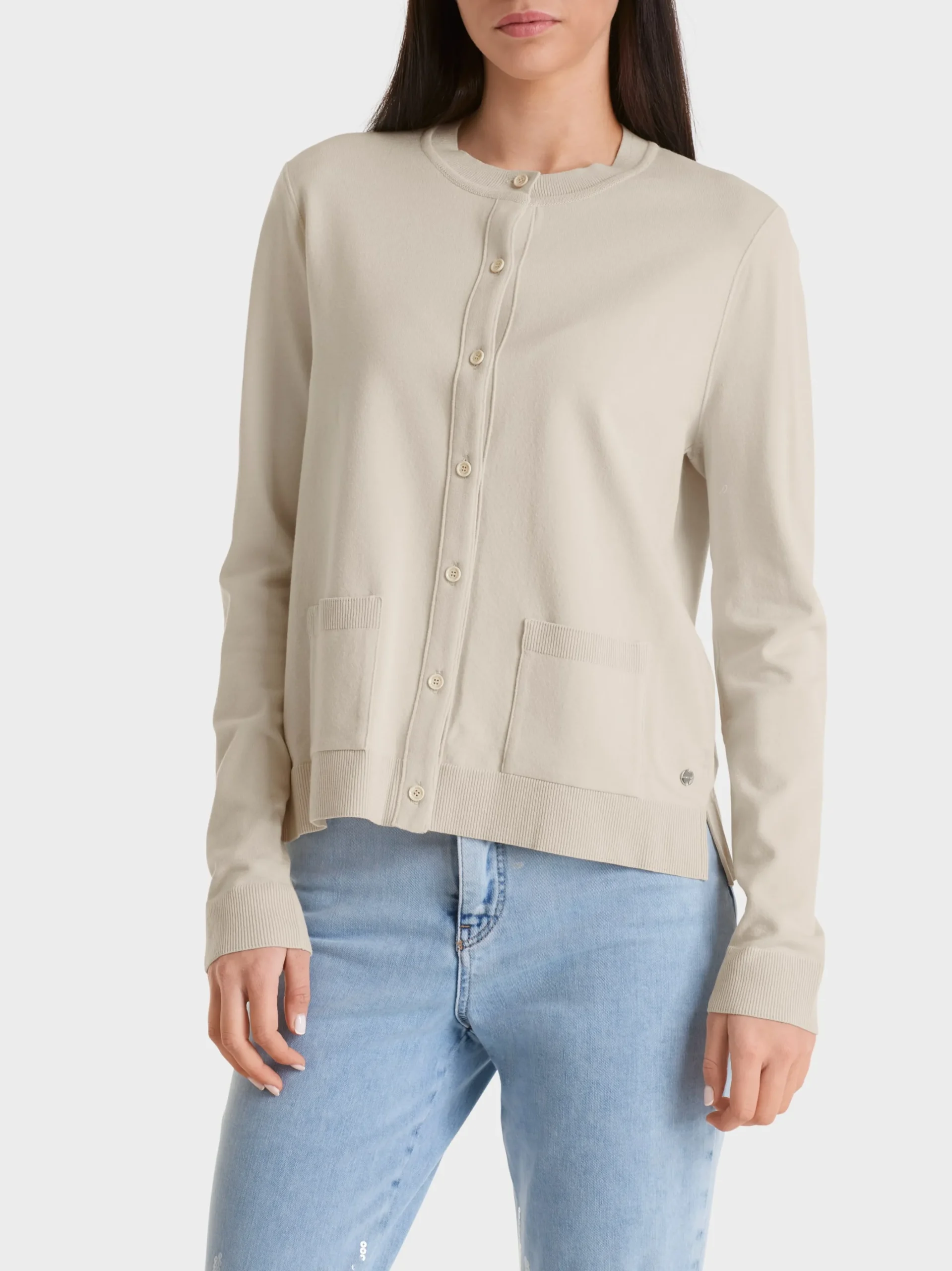 Marc Cain Jacken-CARDIGAN "RETHINK TOGETHER" smoke