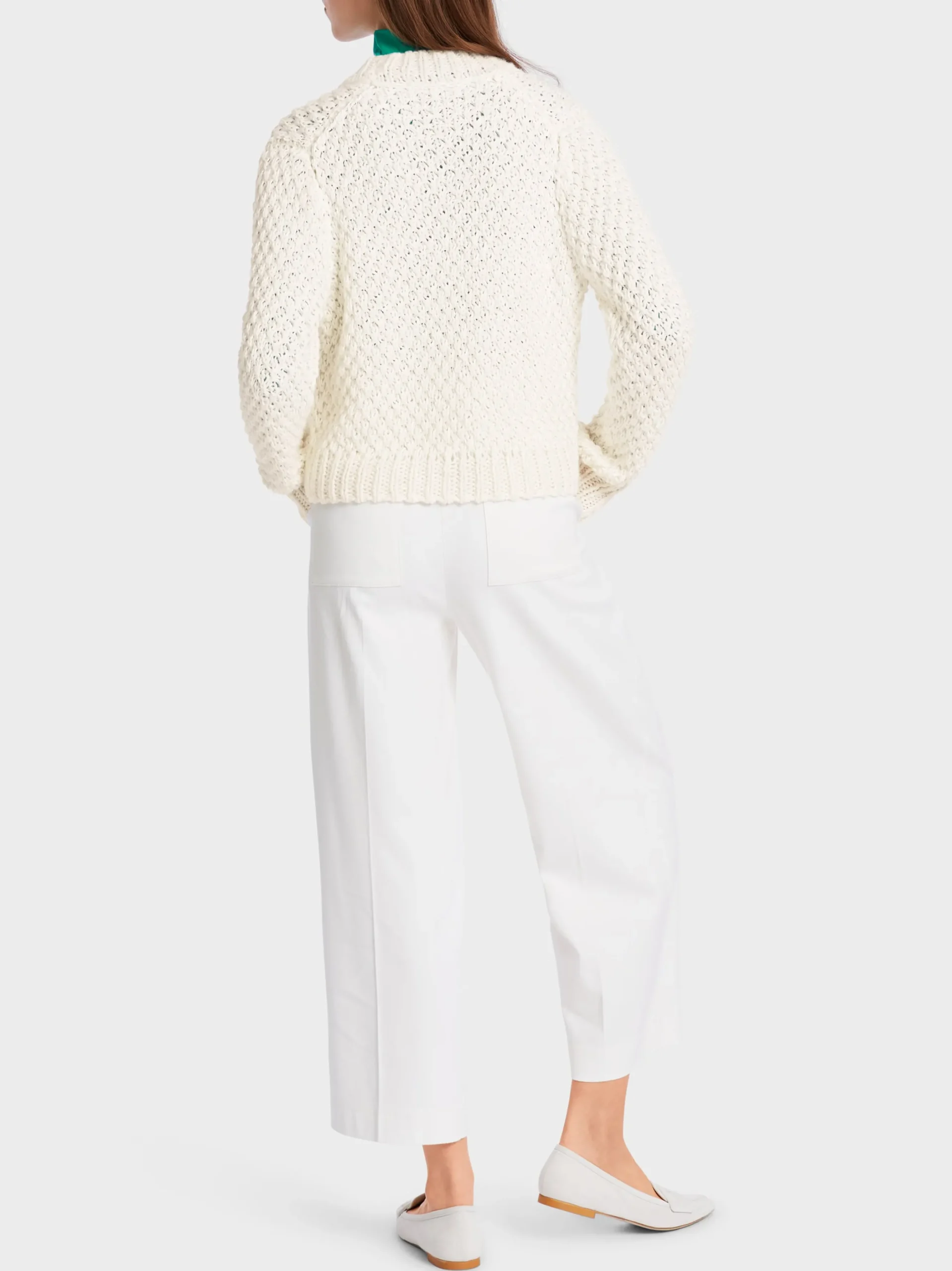 Marc Cain Jacken|Strick-CARDIGAN "RETHINK TOGETHER" off-white