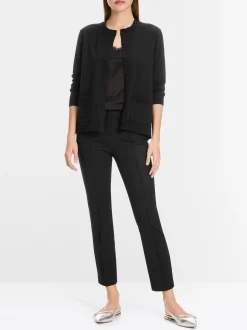 Marc Cain Jacken|Strick-CARDIGAN "RETHINK TOGETHER" black