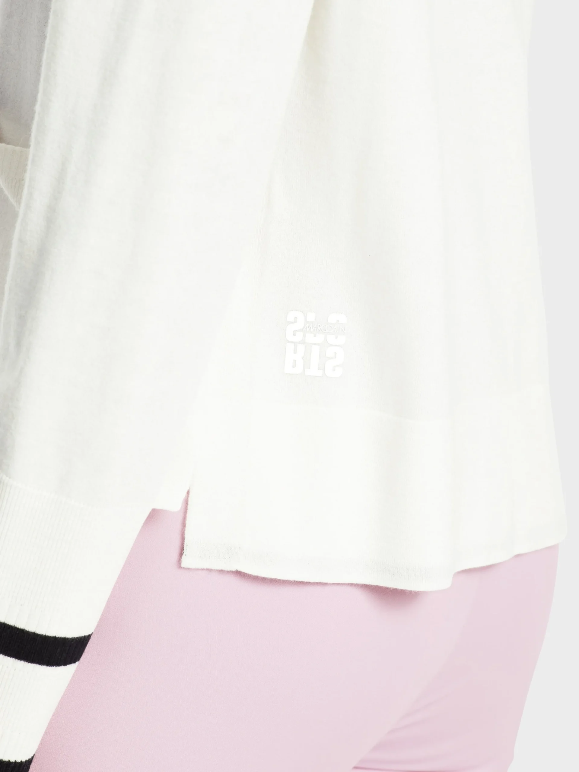 Marc Cain Jacken|Strick-CARDIGAN "RETHINK TOGETHER" off-white