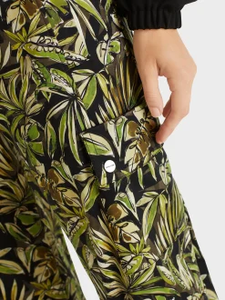 Marc Cain Hosen-CARGOHOSE RENTON MIT FLORALEM PRINT black