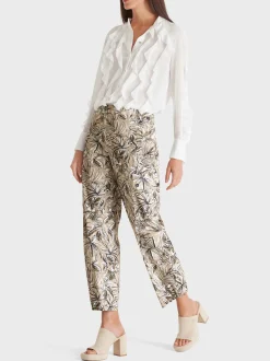 Marc Cain Hosen-CARGOHOSE RENTON MIT FLORALEM PRINT light stone