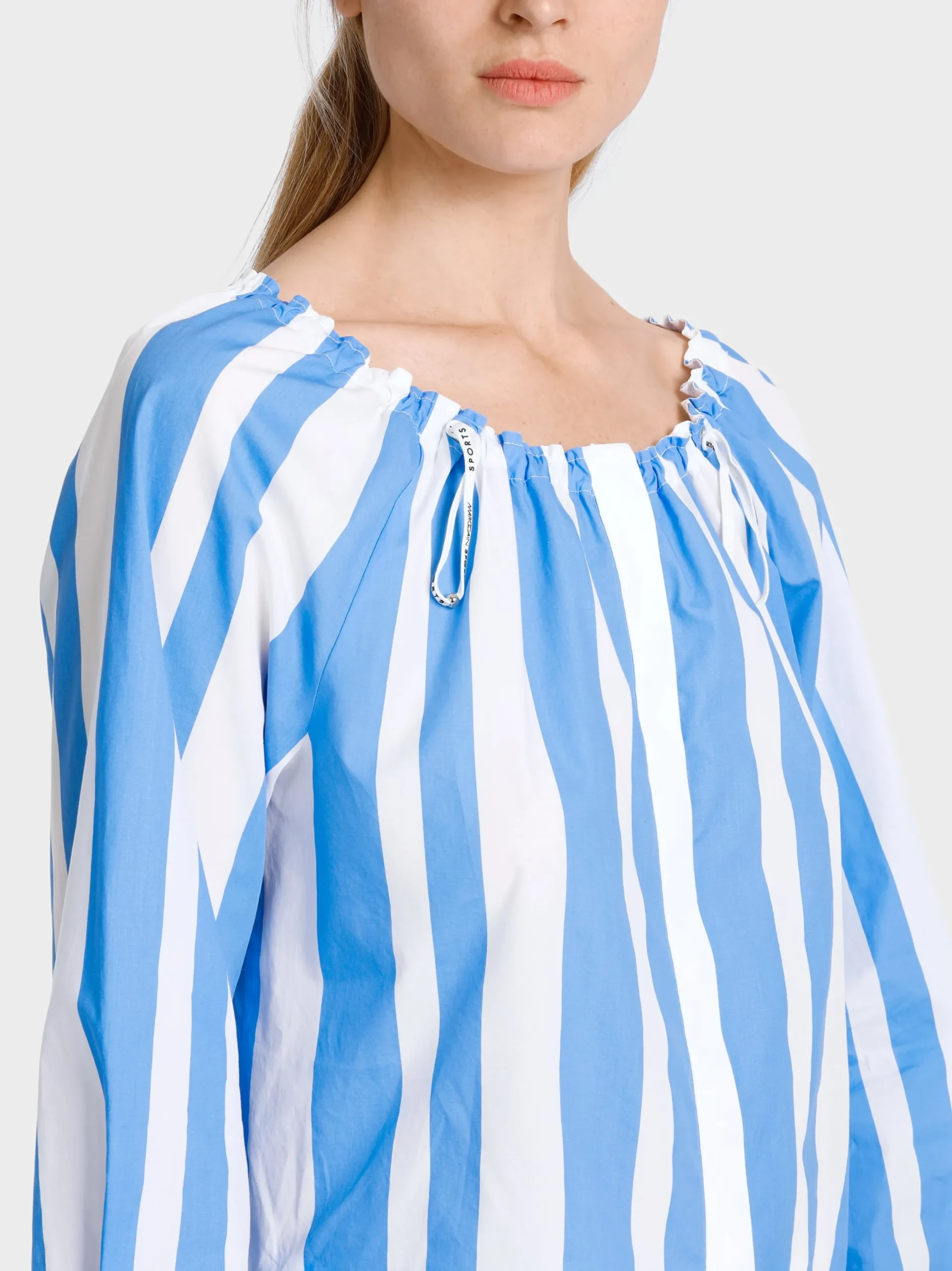 Marc Cain Blusen & Tuniken-CARMENBLUSE "RETHINK TOGETHER" bright azure