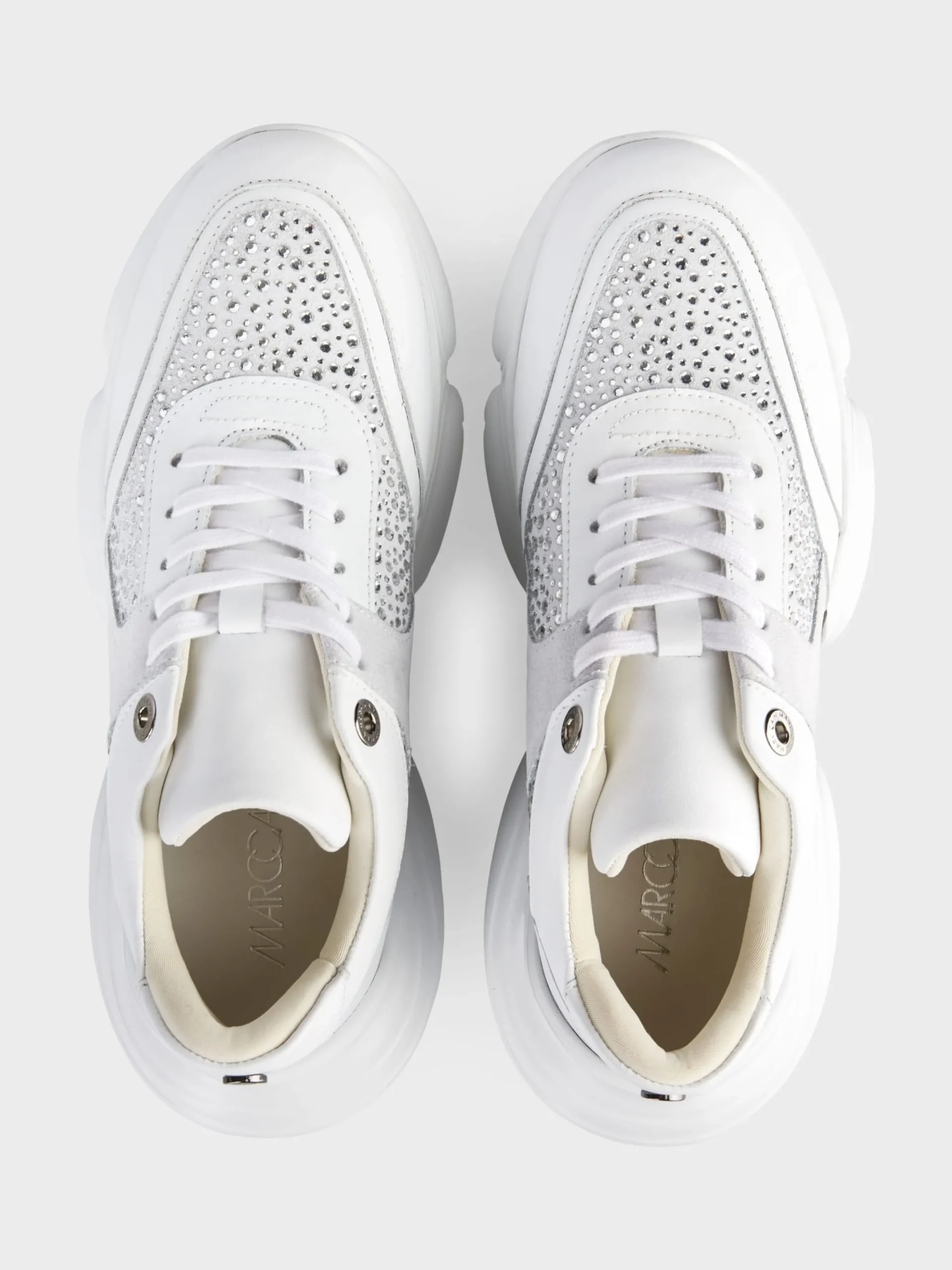 Marc Cain Schuhe-CHUNKY SNEAKER MIT GLITZER white
