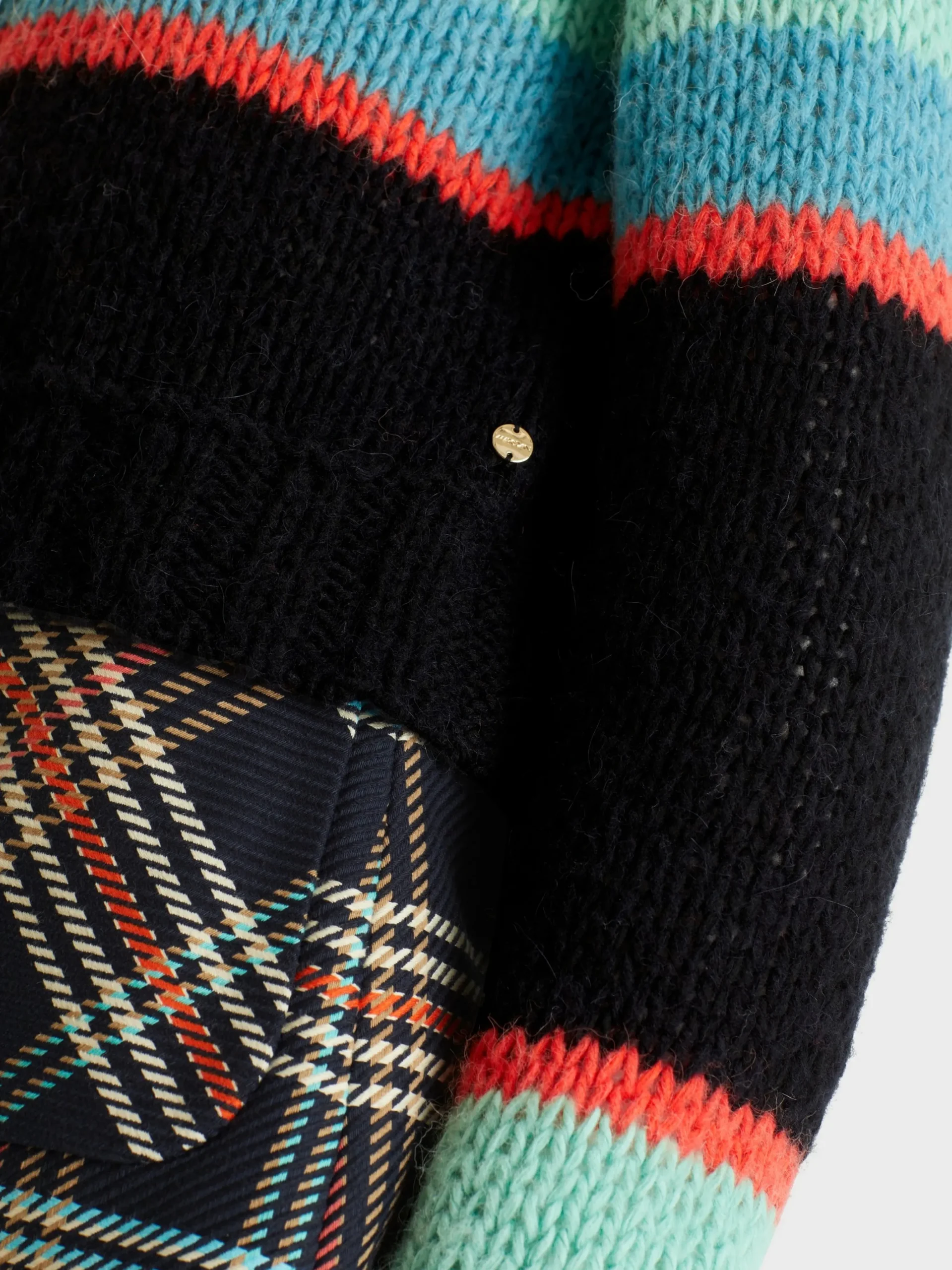 Marc Cain Pullover & Sweatshirts|Strick-COLOR-BLOCKING-PULLI KNITTED IN GERMANY deep tourmaline