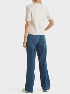 Marc Cain Strick|Pullover & Sweatshirts-CREW-NECK-PULLI "RETHINK TOGETHER" smoke