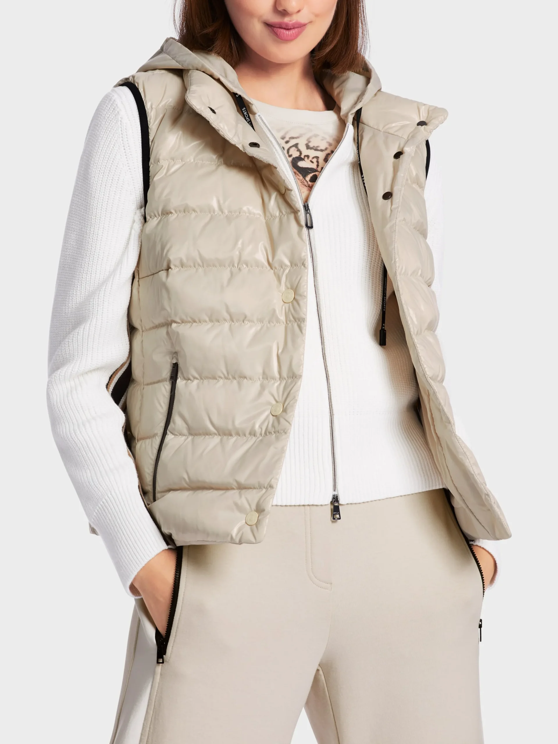 Marc Cain Jacken-DAUNENWESTE MIT STEHKRAGEN soft moon rock