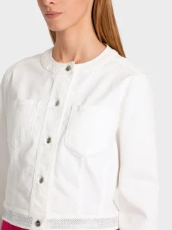 Marc Cain Jacken-DENIM-JACKE MIT NIETEN off-white
