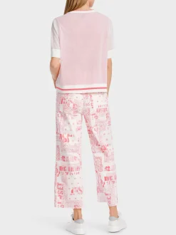 Marc Cain Pullover & Sweatshirts|Strick-DOPPELLAGIGER SWEATER MIT PRINT light neon red