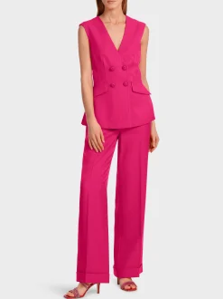 Marc Cain Jacken|Hosenanzüge-DOPPELREIHIGE WESTE deep fuchsia