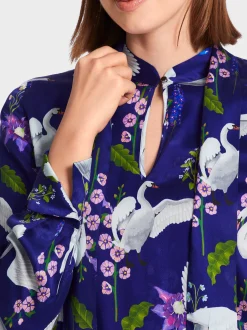 Marc Cain Blusen & Tuniken-EDLE SEIDENBLUSE deep violet