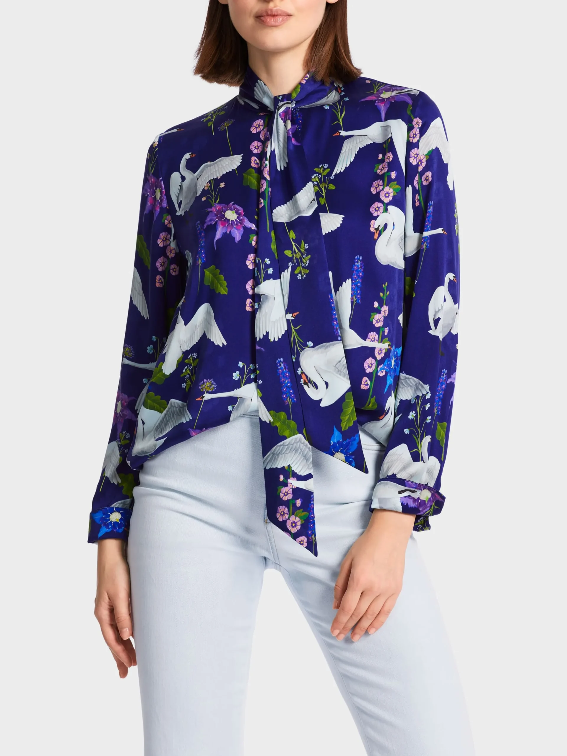 Marc Cain Blusen & Tuniken-EDLE SEIDENBLUSE deep violet