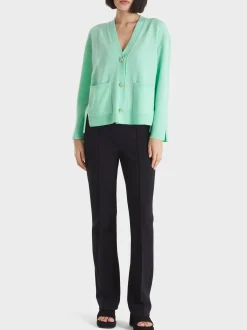 Marc Cain Jacken|Strick-EDLER CARDIGAN "RETHINK TOGETHER" soft malachite