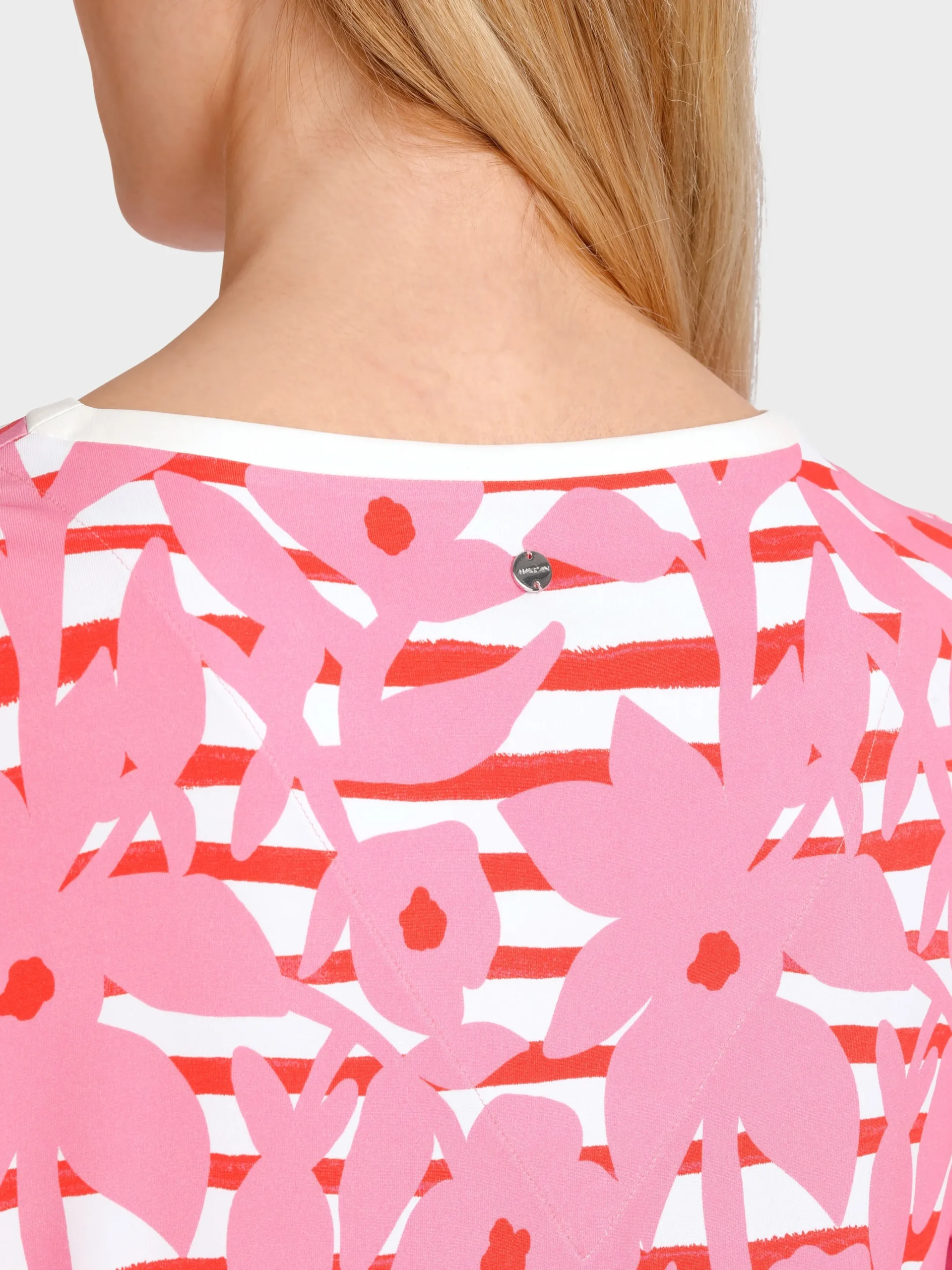 Marc Cain Blusen & Tuniken|Shirts & Tops-ELEGANTE BLUSE MIT OVERPRINT lip gloss