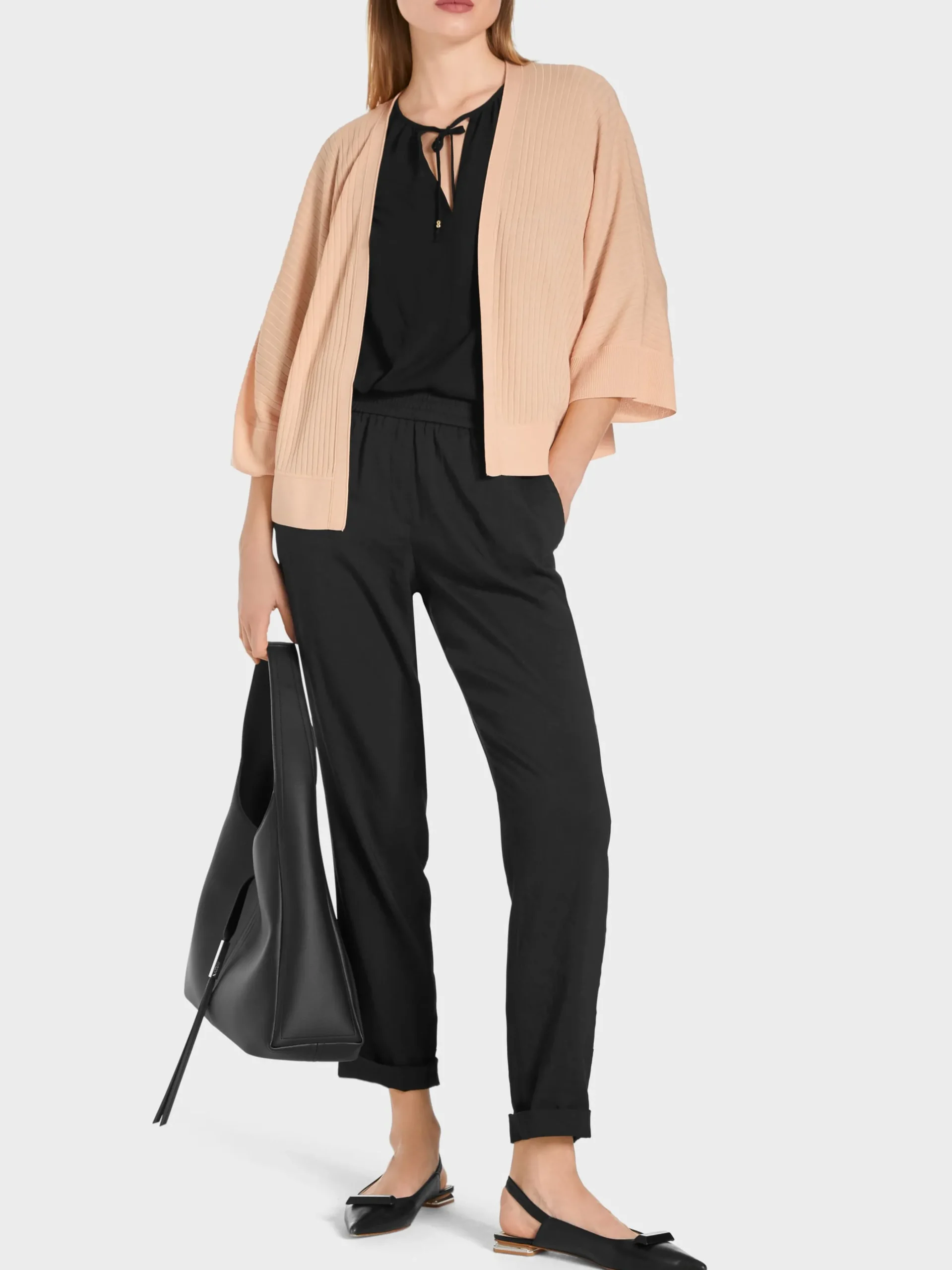 Marc Cain Jacken|Strick-ELEGANTER CARDIGAN IN KIMONOFORM soft rose