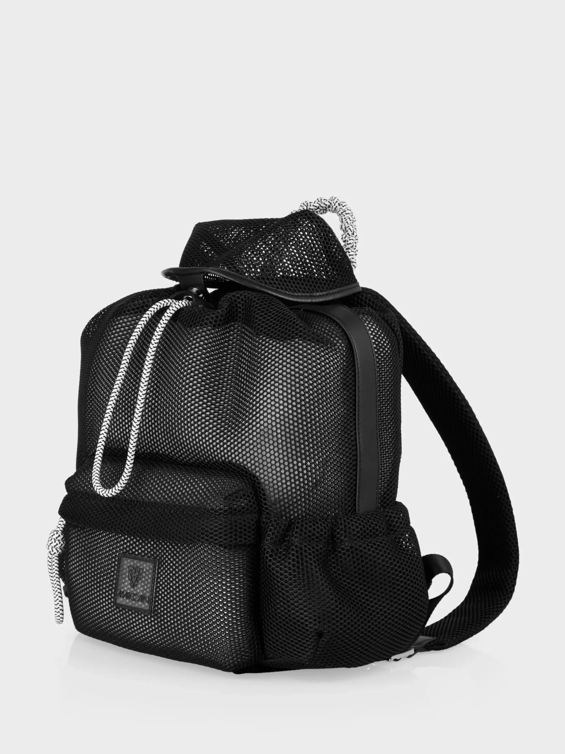 Marc Cain Taschen-FANCY RUCKSACK AUS MESH black