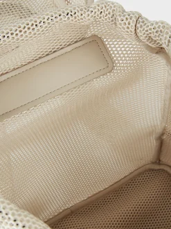 Marc Cain Taschen-FANCY RUCKSACK AUS MESH soft moon rock