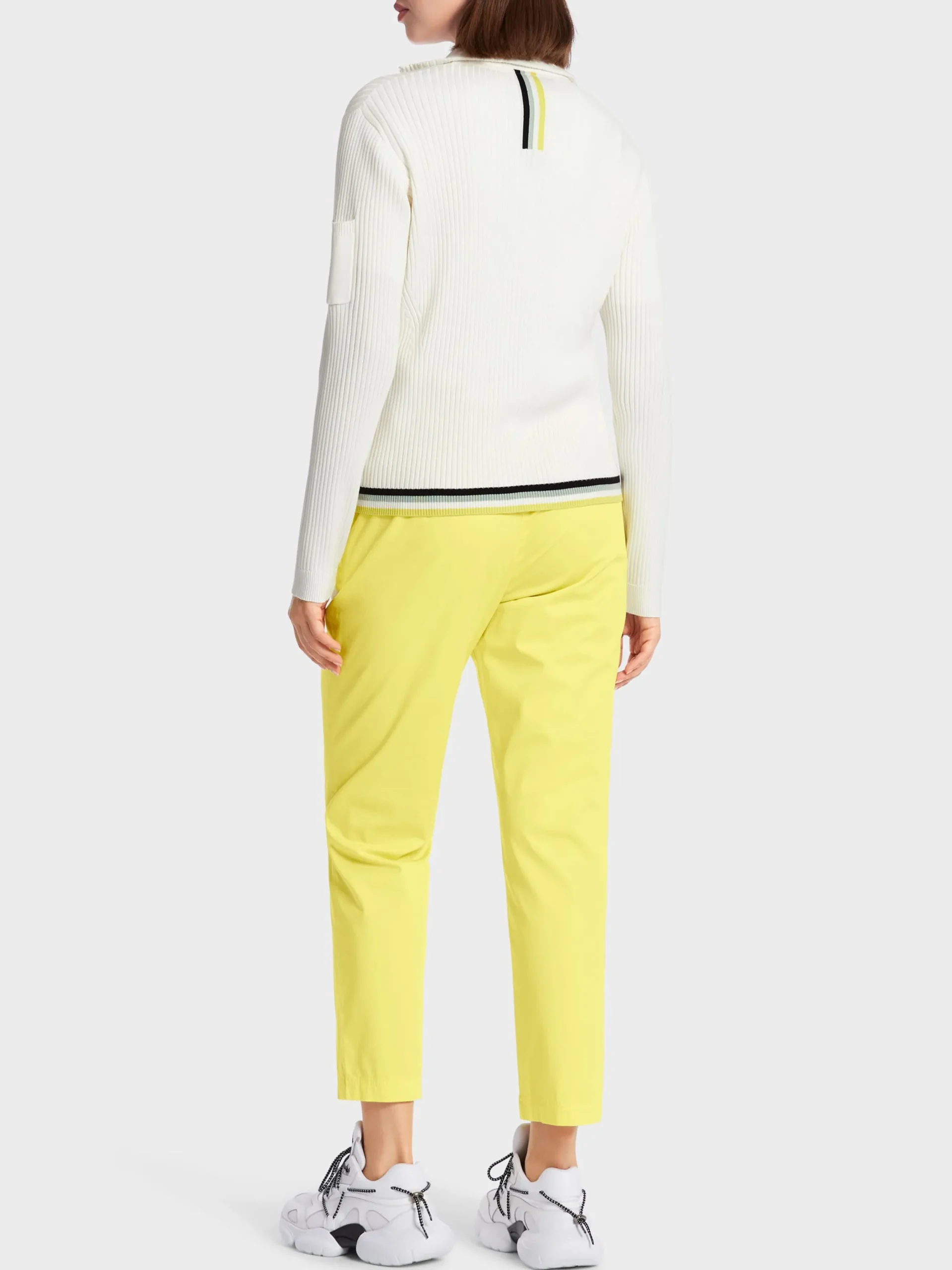 Marc Cain Strick|Jacken-FEINSTRICK CARDIGAN MIT ZIPP off-white