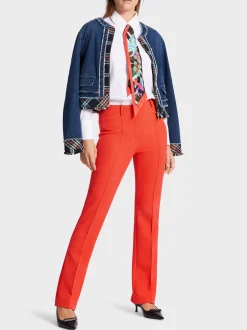 Marc Cain Hosen|Hosenanzüge-FEMININ GESCHNITTENE HOSE FREDERICA bright tomato