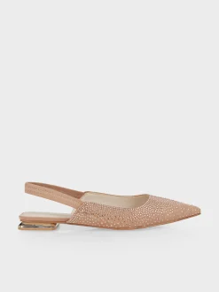 Marc Cain Schuhe-FLACHE SLINGPUMPS MIT KRISTALLEN soft rose