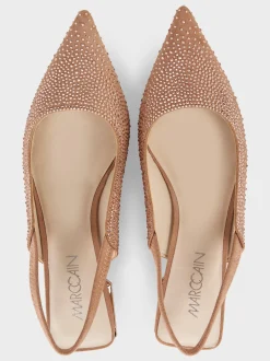 Marc Cain Schuhe-FLACHE SLINGPUMPS MIT KRISTALLEN soft rose