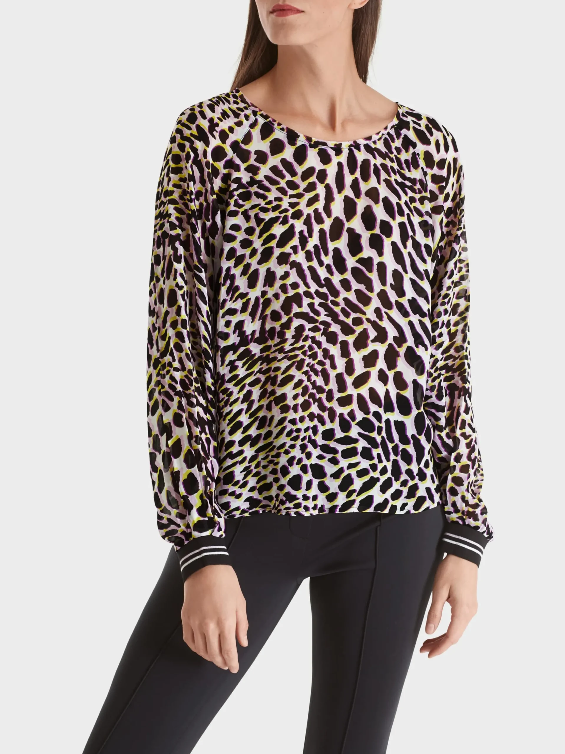 Marc Cain Blusen & Tuniken-FLIEßENDE BLUSE bright pink lavender
